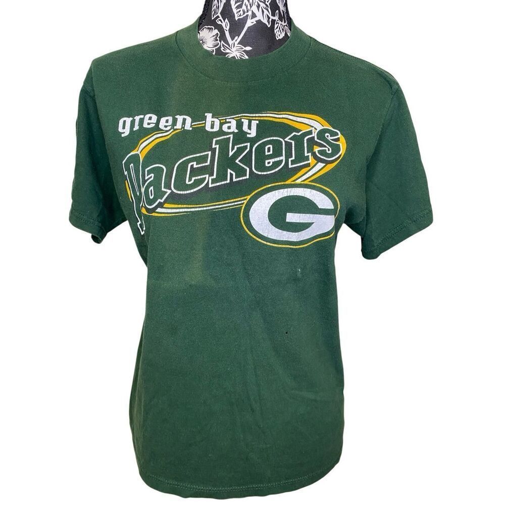 Logo 7 Green Bay Packers Graphic T Shirt Boys XL Sports Vintage NFL Football